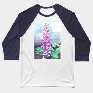 Foxglove watercolour flower painting Baseball T-Shirt